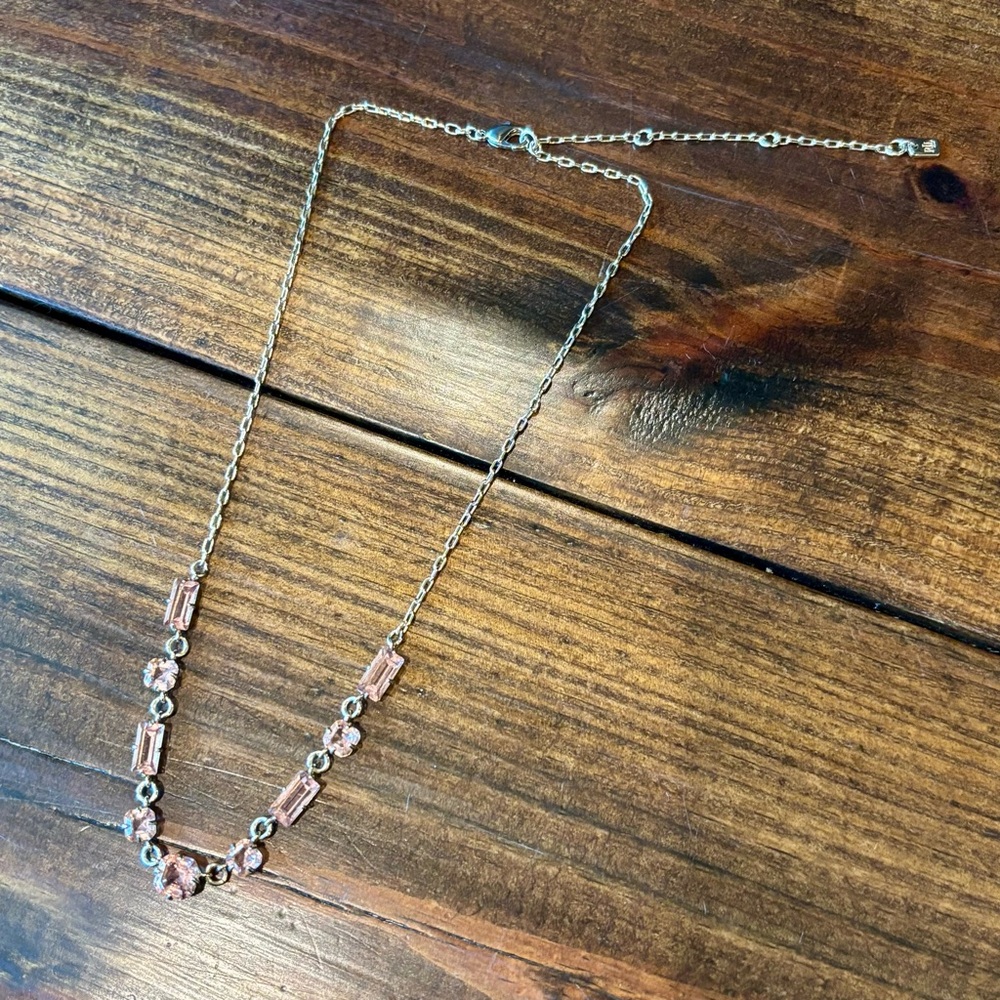 Lauren Ralph Lauren Gold-Tone Baguette Stone Statement Necklace 16"+3" extender